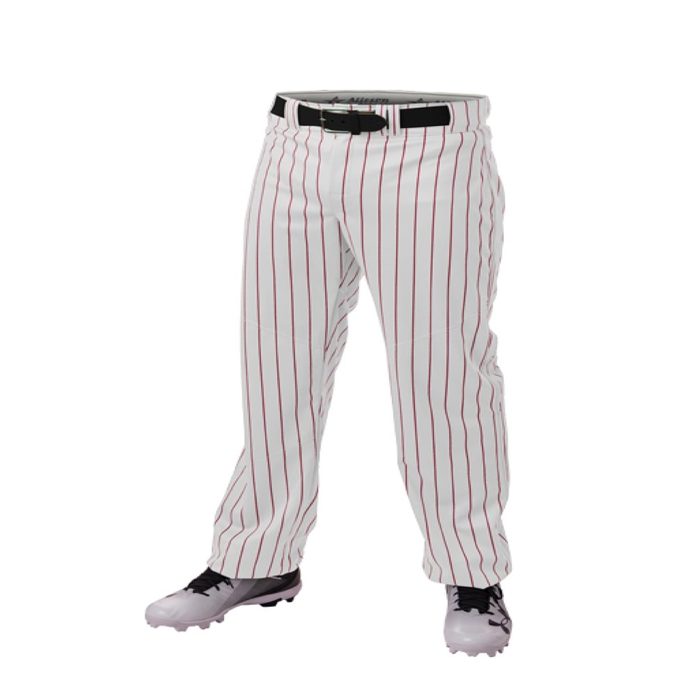 Alleson Ahtletic Badger Sports 655WPNY - Crush Pinstripe Pant - XL - WH/RD White/Red