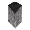 WENKOMG1 Fringe Hem Shirt for Men,Turtleneck Sexy Tank Top Tassel Shawl Sleeveless Cropped Top Party Club Pullover,Cowboy Shirts for Men Y2K Shirt Men Tank Top Dress Shirt(Black,XX-Large) view 4