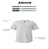 Alleson Athletic Mens Standard Crush Full Button Baseball Jersey, White/White, Small view 4