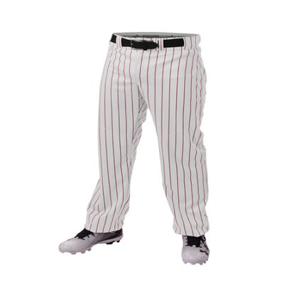 Alleson Ahtletic Badger Sports 655WPN - Crush Pinstripe Pant - L - WH/RD White/Red
