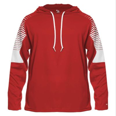Badger Sports Lineup Hood Tee - 4XL - RD/RDLN
