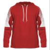 Badger Sports Lineup Hood Tee - 4XL - RD/RDLN view 1