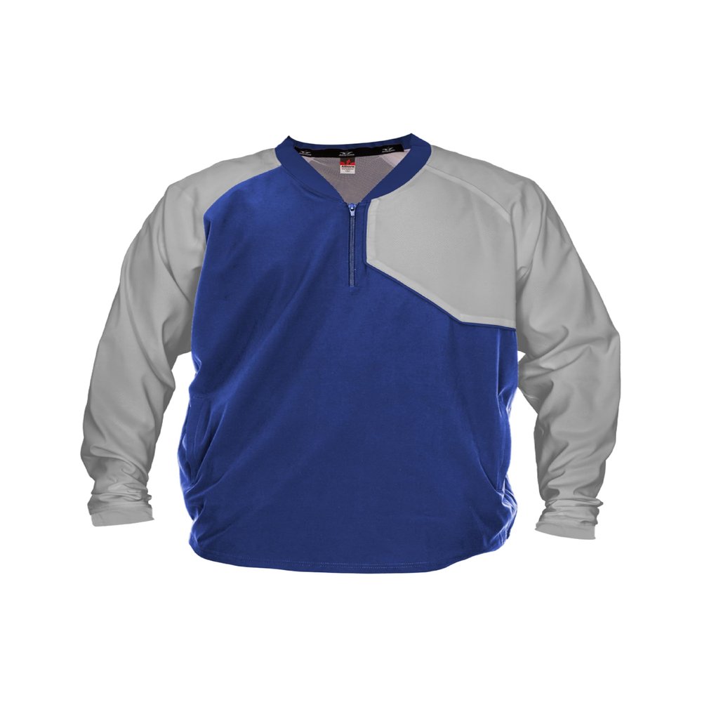 Alleson Athletic Youth Field Batters Jacket (Style 3JLS21Y), Royal/Grey, M