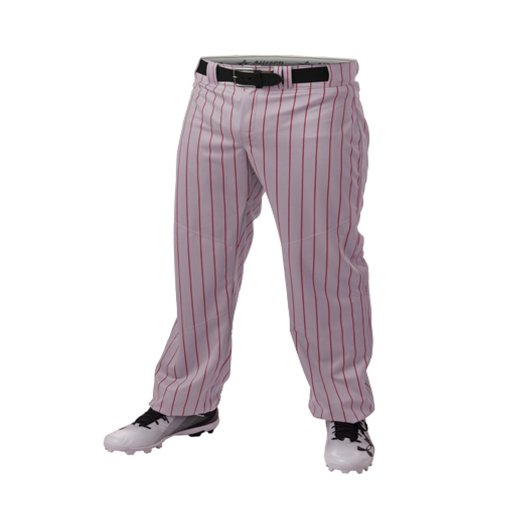Alleson Ahtletic Badger Sports 655WPNY - Crush Pinstripe Pant - L - GY/RD Grey/Red