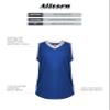 Alleson Athletic Girls' Slide Fastpitch V-Neck Sleeveless Jersey, Royal/White, X-Small view 4