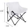 HUHJYUGE Ultralight Folding Camping Moon Chair, Portable Camping Folding Chair, Durable 600D Oxford Fabric, Stable Triangular Frame, with Side Pocket, Convenient Storage (B) view 3