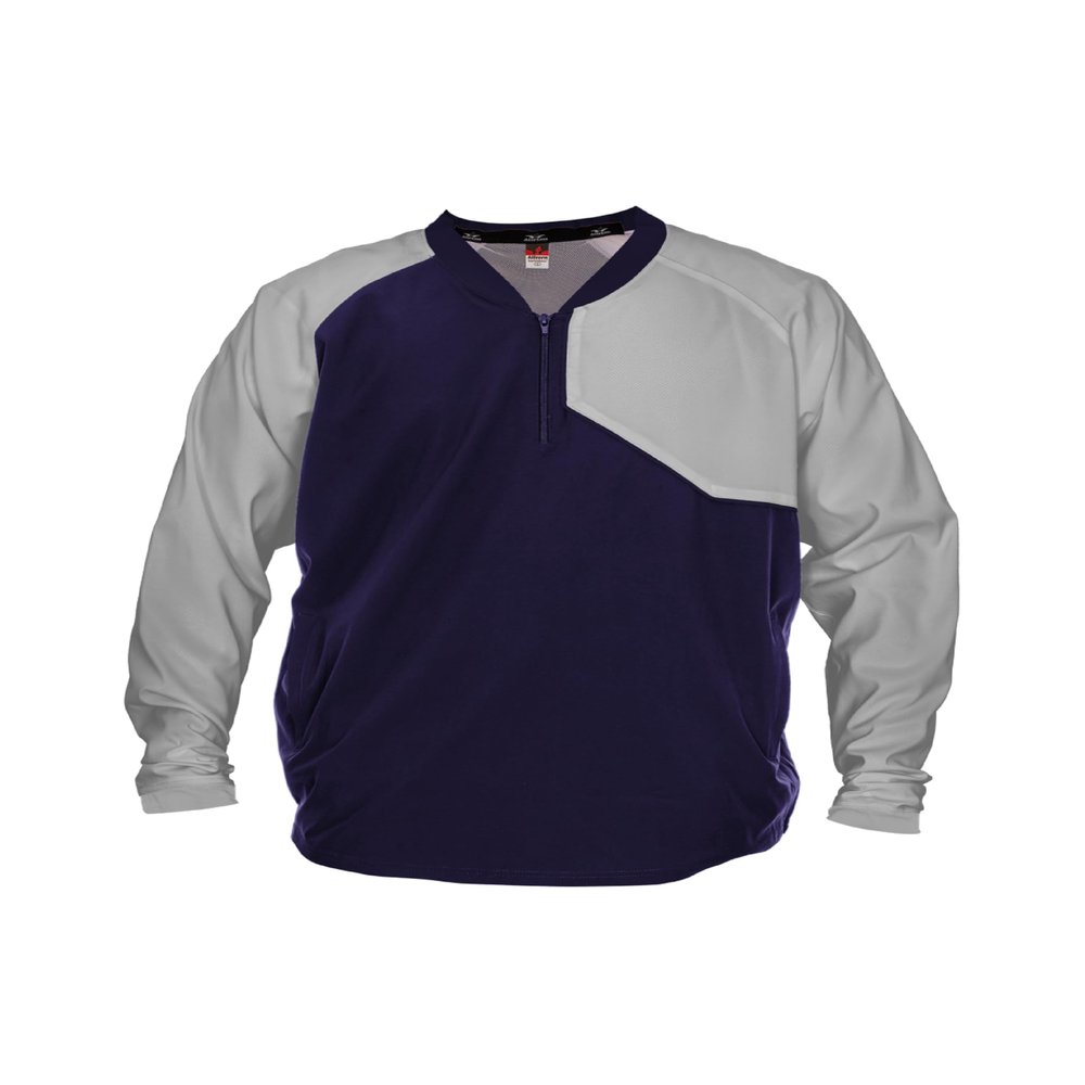 Alleson Athletic Youth Field Batters Jacket (Style 3JLS21Y), Navy/Grey, M