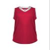 Alleson Athletic Girls' Slide Fastpitch V-Neck Sleeveless Jersey, Red/White, X-Small view 1
