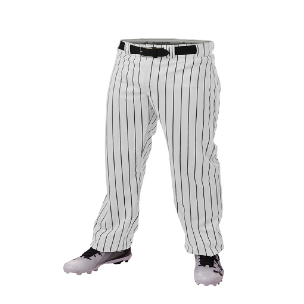 Alleson Ahtletic Badger Sports 655WPNY - Crush Pinstripe Pant - S - WH/BK White/Black