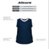 Alleson Athletic Girls' Slide Fastpitch V-Neck Sleeveless Jersey, Navy/White, X-Small view 4