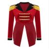 Hularka Women's Chrismas Fancy Circus Ringmaster Costume Stand Collar Tassel Jacket Ringleader Costume Cosplay Tailcoat_Red XX-Large view 1