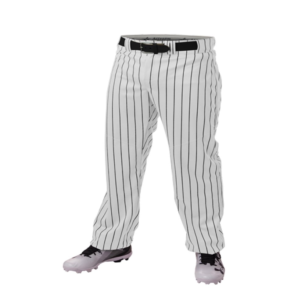 Alleson Ahtletic Badger Sports 655WPN - Crush Pinstripe Pant - M - WH/BK White/Black