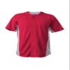 Alleson Athletic Mens Standard Crush Full Button Baseball Jersey, Red/Grey, Medium view 1