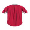 Alleson Athletic Mens Standard Crush Full Button Baseball Jersey, Red/Grey, Medium view 2