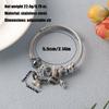 DS Charm Bracelets for girls,exquisite cute cartoon friendship bracelets Stainless Steel Bangle with birthday Gift box, Adjustable girls jewelry Suitable for holiday gifts (Silver-gray butterfly) view 2