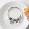 DS Charm Bracelets for girls,exquisite cute cartoon friendship bracelets Stainless Steel Bangle with birthday Gift box, Adjustable girls jewelry Suitable for holiday gifts (Silver-gray butterfly) view 3