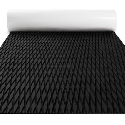 FOCEAN Boat Flooring - EVA Foam Boat Decking Sheet- Diamond Marine Deck Mats Black Self-Adhesive Grip Pad for Bass Boats Jon Boat Pontoon RV Yacht Kayak Surfboard Floor 94"x23"