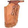 Custom Leather Western Chinks Chaps for Men Women Kids Unisex Handmade Basket Weave Tooled Brown (Kids) view 1