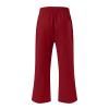 Uillui Capris for Women Casual Summer Cotton Linen Pants Elastic Waist Wide Leg Pants Straight Cropped Trousers Daily Slacks view 4