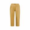 Uillui Capris for Women Casual Summer Cotton Linen Pants Elastic Waist Wide Leg Pants Straight Cropped Trousers Daily Slacks view 2