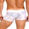 Alvivi Mens Glossy Boxer Swim Trunks Board Shorts Bikini Briefs Underwear Low Rise Swimwear White X-Large view 4