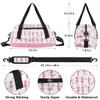 Custom Kids Duffel Overnight Dance Bag for Girls Personalized Dance Duffle Bag for Women Girls- Pink Silhouettes view 2