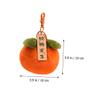 PLAFOPE Cute Plush Persimmon Keychain Furry Backpack Charm Pendant Soft Fluffy Keyring for Bags Handbags Wallets Car Accessories Premium Quality Cartoon Keychain Decoration view 2