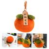 PLAFOPE Cute Plush Persimmon Keychain Furry Backpack Charm Pendant Soft Fluffy Keyring for Bags Handbags Wallets Car Accessories Premium Quality Cartoon Keychain Decoration view 3