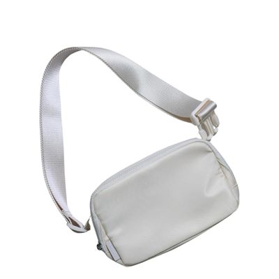 Bettissi Mini Belt Bag Fanny Pack for Women, Men, Junior, Teens, Unisex Fashion Waist Crossbody Sling Bags, Travel Biking, Everywhere with Adjustable Strap, Lightweight Nylon Waterproof (Ivory)