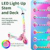 BELEEV Scooters for Kids Ages 3-12 with Light-Up Wheels & Stem & Deck, 2 Wheel Folding Scooter for Girls Boys, 3 Adjustable Height, Non-Slip Pattern Deck, Lightweight Kick Scooter for Children (Pink) view 3