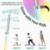 BELEEV Scooters for Kids Ages 3-12 with Light-Up Wheels & Stem & Deck, 2 Wheel Folding Scooter for Girls Boys, 3 Adjustable Height, Non-Slip Pattern Deck, Lightweight Kick Scooter for Children (Pink) view 4