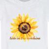 Boys and Girls Tops Short Sleeved T Shirts Sunflower Cartoon Print Live in The Sunshine 1 Year Old (White, 4-6 Years) view 2