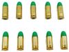 32 ACP AUTO Snap caps - Dummy Training Rounds - Set of 10 (Green & Brass) view 1