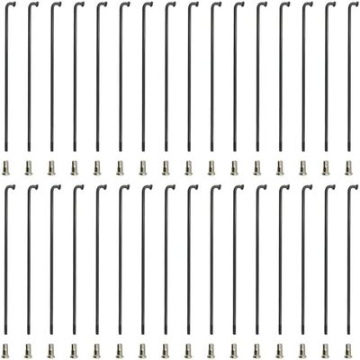 S SENQI Bicycle Spokes Electric Bicycle E-Bike Tricycle Wheel 13G 2.2mm Steel 90mm-305mm with Copper Cap 36pcs Black