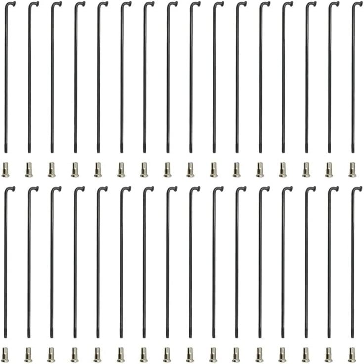 S SENQI Bicycle Spokes Electric Bicycle E-Bike Tricycle Wheel 13G 2.2mm Steel 90mm-305mm with Copper Cap 36pcs Black