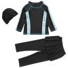 Girls Swimwear Conservative Swimwear Kids Muslim Full Cover Girls Moderate Summer Swimwear Beachwear (Black, 2-3Years) view 1