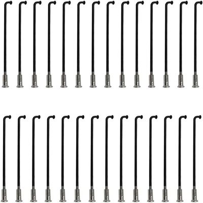 S SENQI Bicycle Spokes Electric Bicycle E-Bike Tricycle Wheel 12G 2.5mm Steel 72mm-305mm with Copper Cap 28pcs Black, 290MM