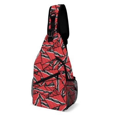 Linkasi Trinidad and Tobago Flag Sling Bag Chest Backpack Messenger Bag for Travel Hiking
