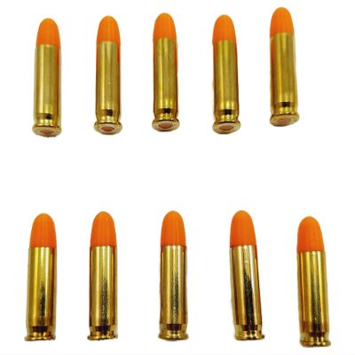 38 Super Snap caps - Dummy Training Rounds - Set of 10 (Orange & Brass)