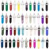 14 Colors Stone Hexagon Pendant Crystal Necklace Sweater Chain Quartz Point Pendant 41x10mm 1Pcs (Color : Red stone-1pc) view 3