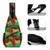 Linkasi Guinea-Bissau Flag Sling Bag Chest Backpack Messenger Bag for Travel Hiking view 3