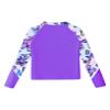 Hedmy Girls Summer Tropical Long Sleeve Rash Guard Top T-Shirts Swim Shirt Sun Protection Quick Dry Swimsuit Purple 16 Years view 4
