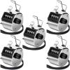 PETKNOWS Metallic Handheld Mechanical Counter Clicker, 5 Pcs 4-Digital Number Tally Click Counter for School Event Golf Sports Office Stadium view 1