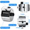PETKNOWS Metallic Handheld Mechanical Counter Clicker, 5 Pcs 4-Digital Number Tally Click Counter for School Event Golf Sports Office Stadium view 2