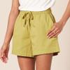 Amazon Essentials Women's Cotton Shorts Mid-Rise Pull-On, Relaxed-Fit, Dark Yellow, X-Small view 3