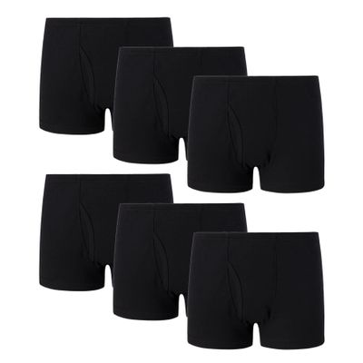 Family Feeling 6 Packs Little Boys' Cotton black Boxer Brief Underwear Size 6