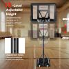 Goplus Portable Basketball Hoop Goal System, 4.25FT-10FT Height Adjustable, 44 Inch Shatterproof Backboard, 18" Basket Rim, Wheels, Fillable Base. Basketball Stand for Adults Indoor Outdoor view 3