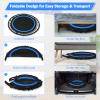 GYMAX Rebounder Trampoline for Adults, 40 Mini Exercise Trampoline with Height Adjustable Bar & Resistance Bands, 330lbs Foldable Workout Trampoline, Small Fitness Trampoline Indoor/Outdoor (Blue) view 4
