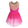 Ice Figure Skating Dress for Girls Sparkly Sequins Sheer Mesh Chiffon Ballet Dance Dress Ballerina Outfits Gymnastics Leotards for Girl with Dance Skirt Figure Skating Dress Rose Pink 3-4 Years view 2