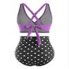 DRESSFO Women's High Waisted Bikini Sets Two Piece Padded Retro Vintage Tummy Control Swimsuit Gothic Bathing Suit view 3